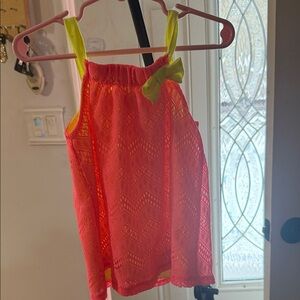 Nannette Pink and Yellow Sleeveless Top